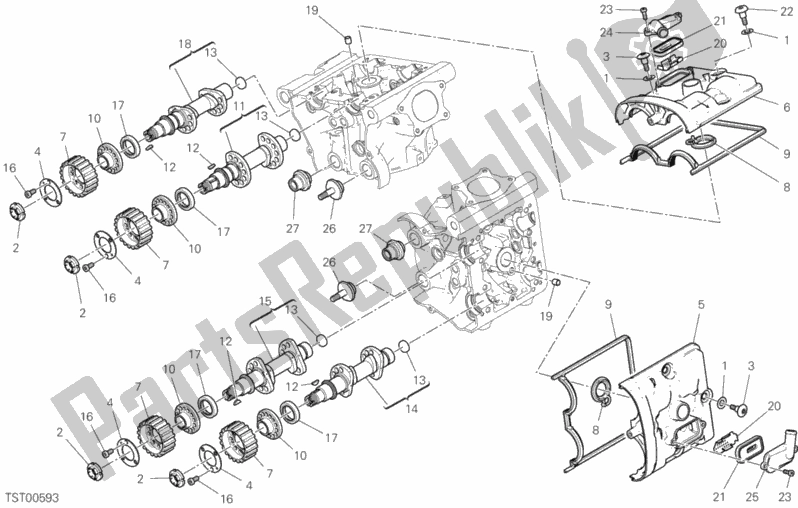 Todas as partes de Cabeça Do Cilindro: Sistema De Cronometragem do Ducati Monster 821 Thailand 2019